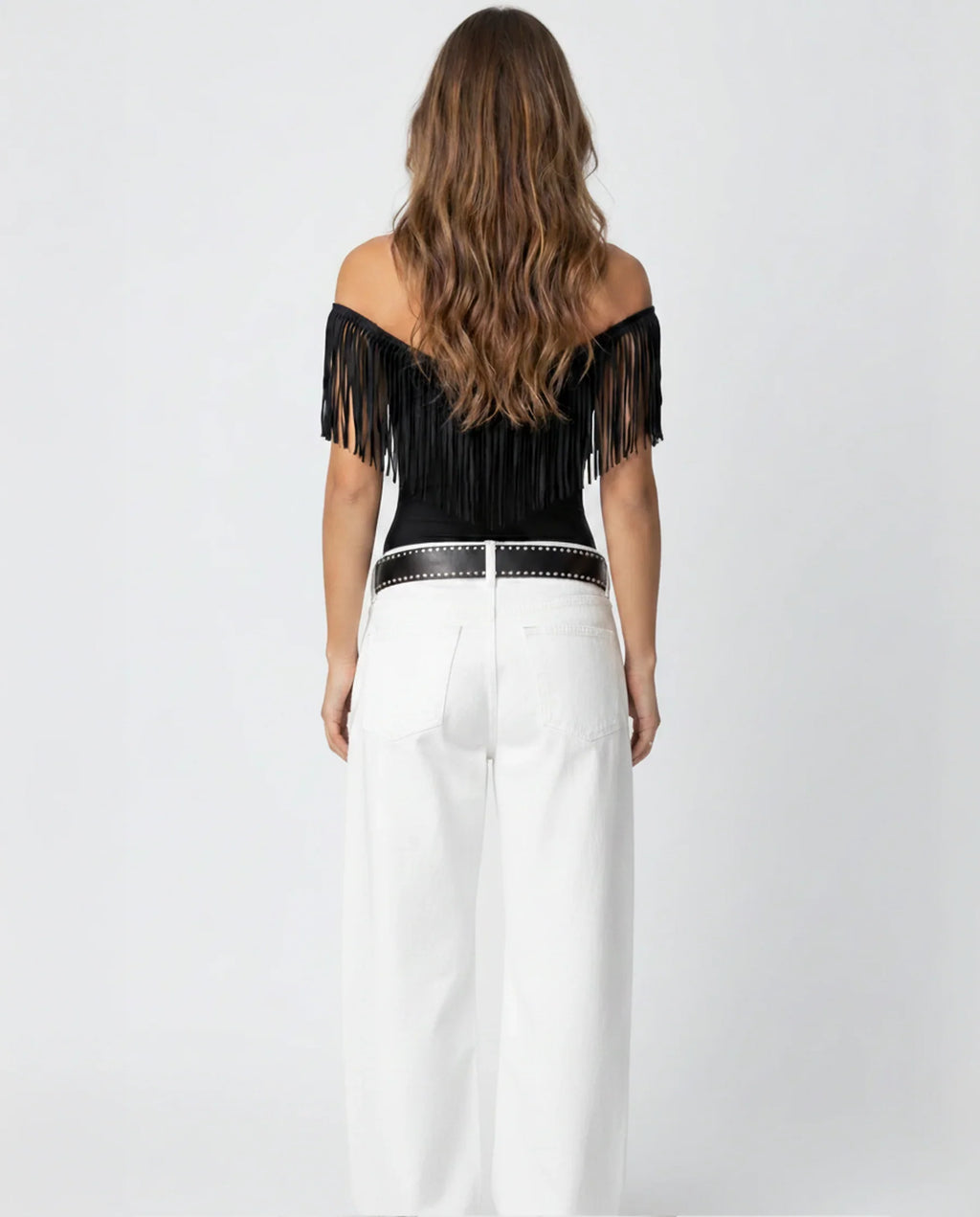 Black Fringe Top