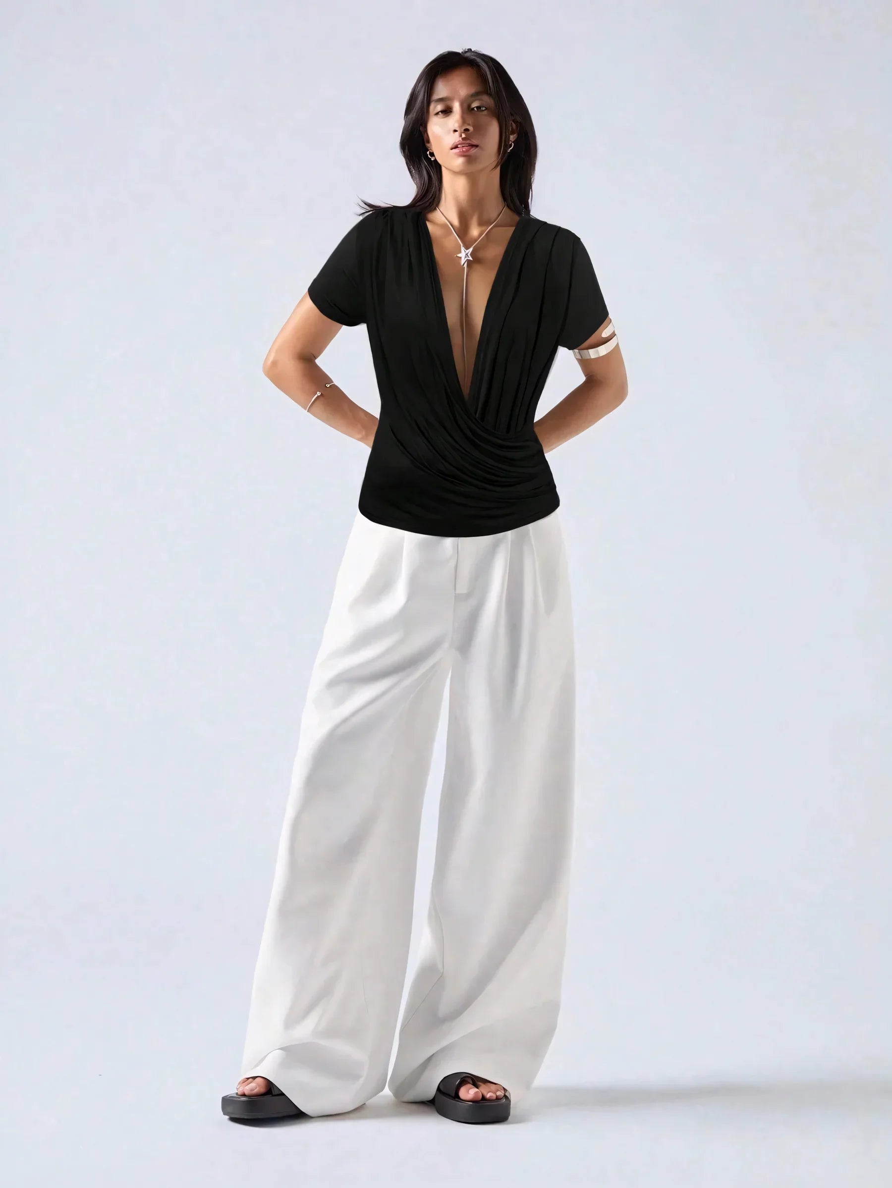 Cascade Wrap Top