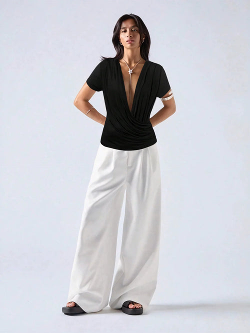 Cascade Wrap Top