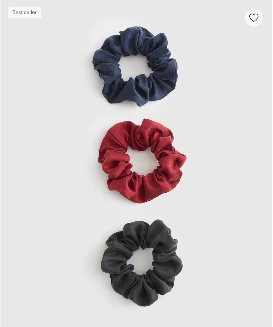 100% Washable 3 Silk Scrunchies