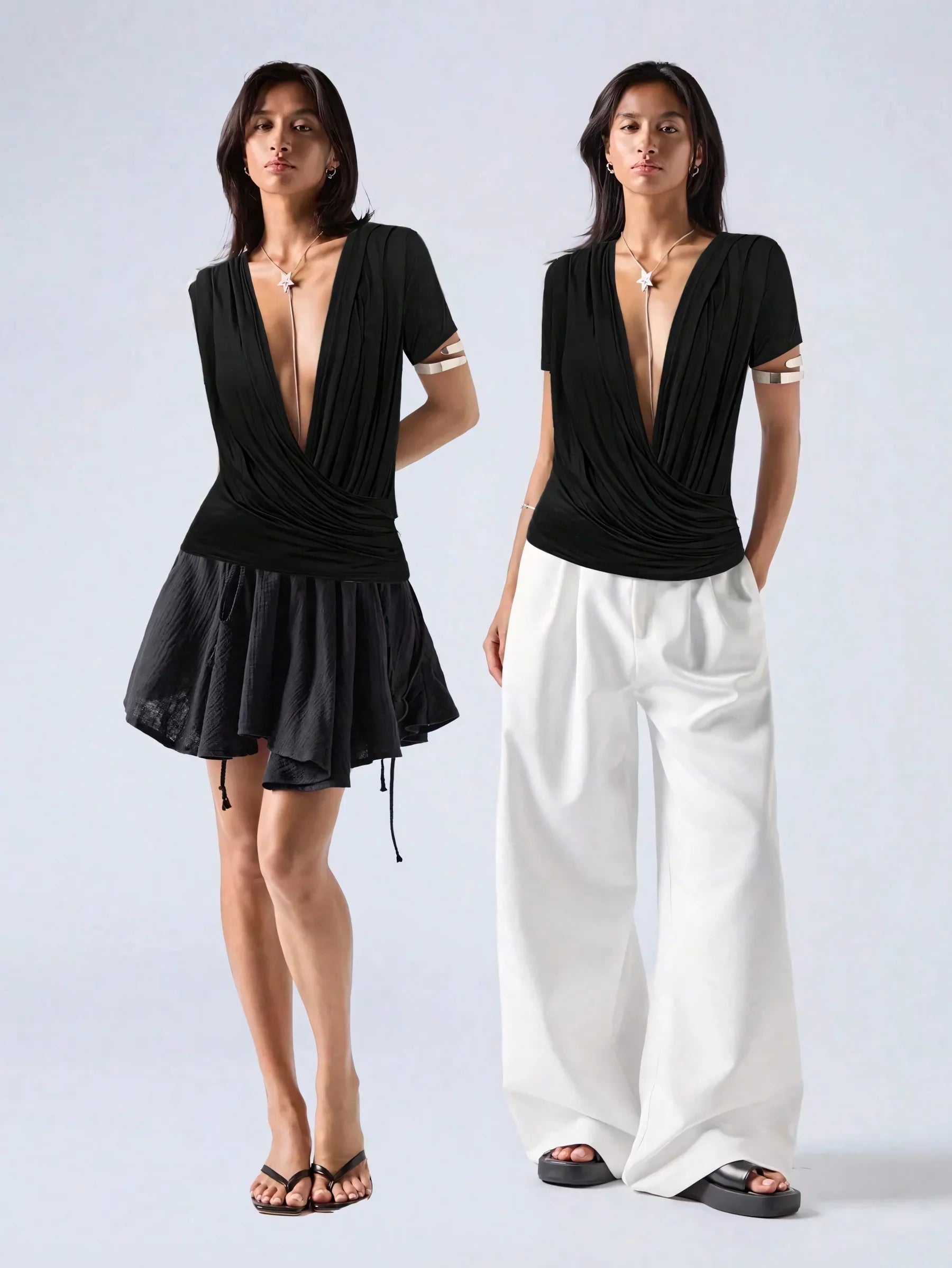 Cascade Wrap Top